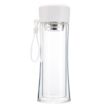 300ml Double Wall Glass Tea and Fruit Infuser Bottle with Handle